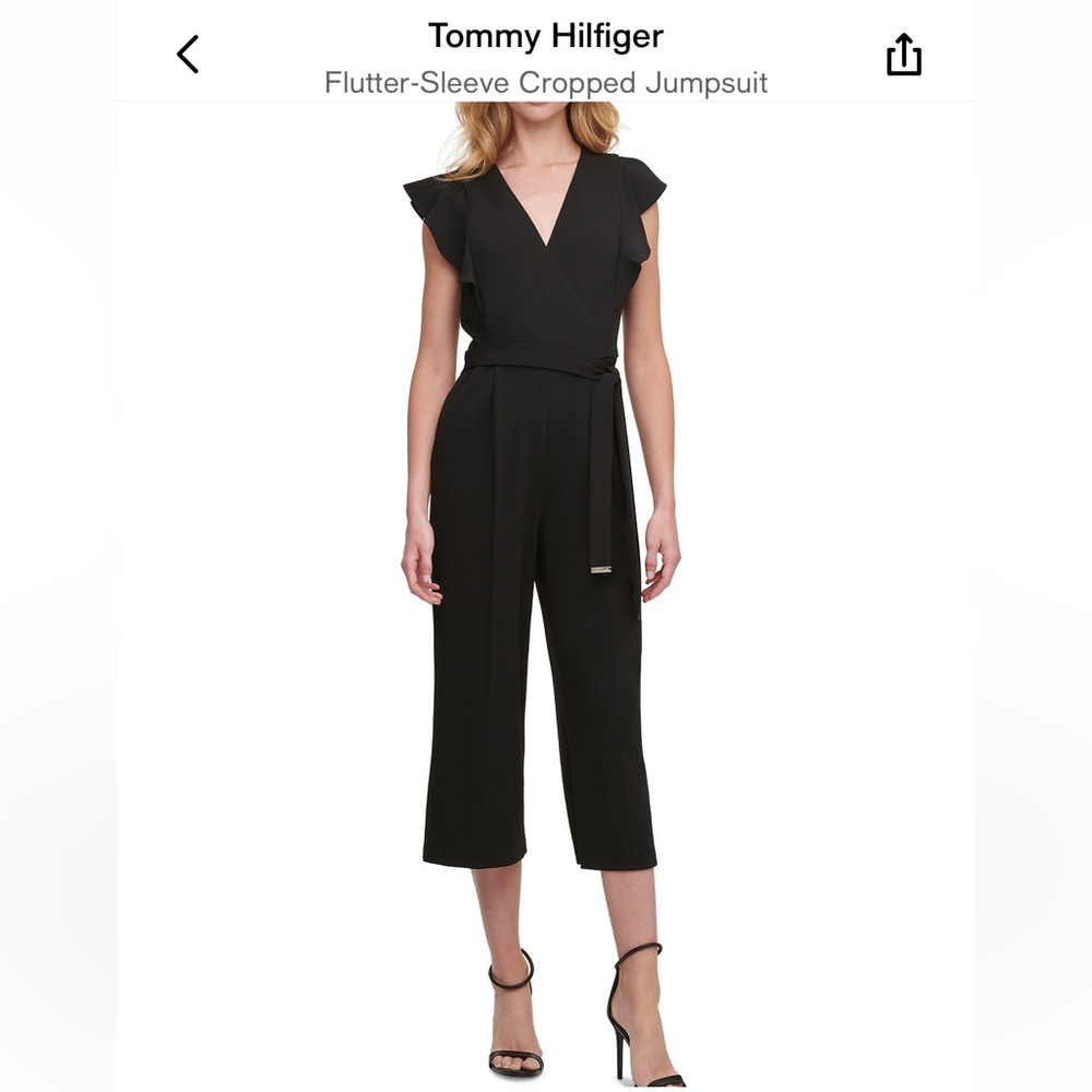 Tommy Hilfiger Dark Navy Blue Cropped Jumpsuit - NWT